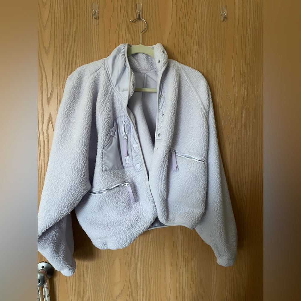 Free People hit the slopes fleece jacket lavender fog!!!